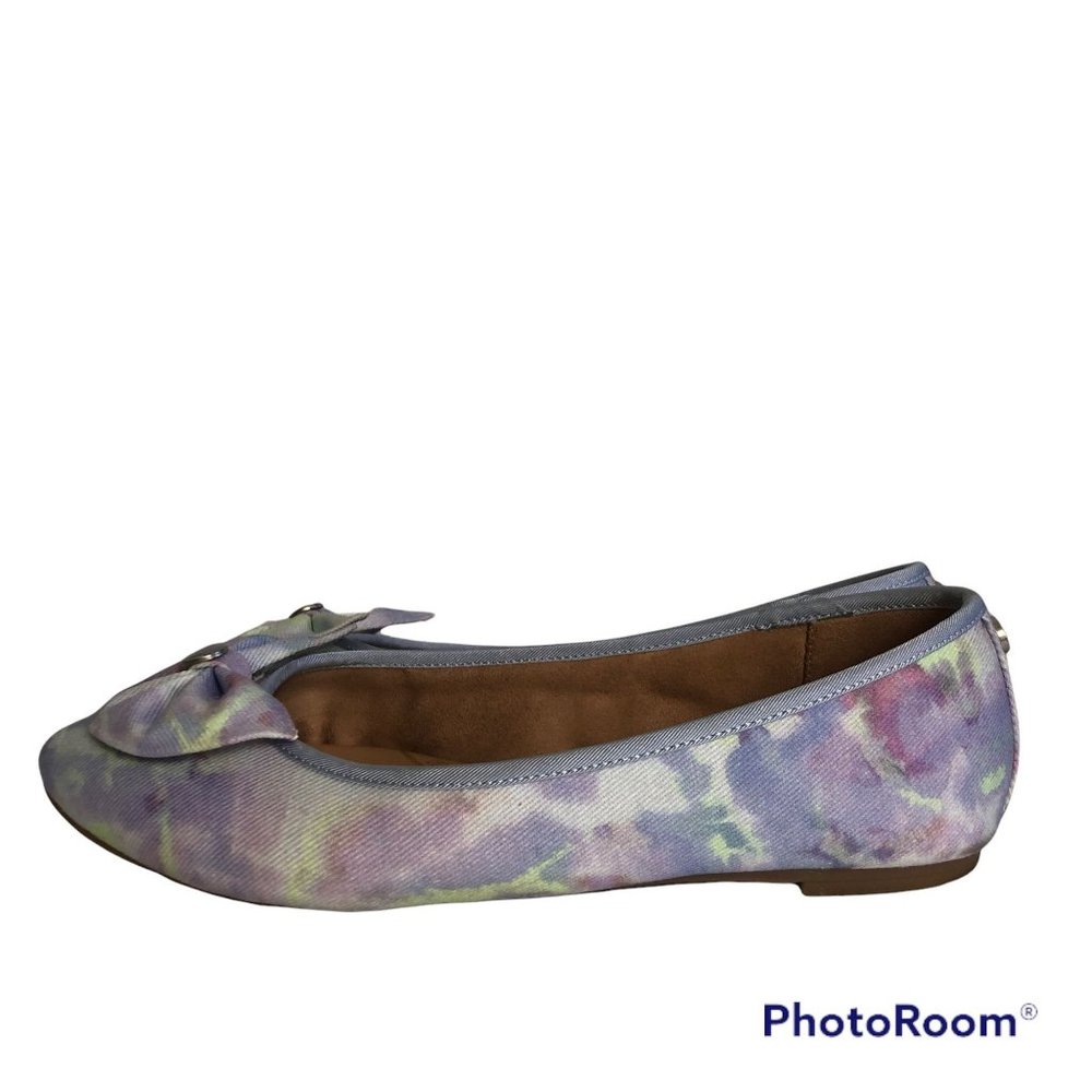 Circus Wanderblast by Sam Edelman Ballet Flat Bow Purple Mist Tie Dye Shoe 7